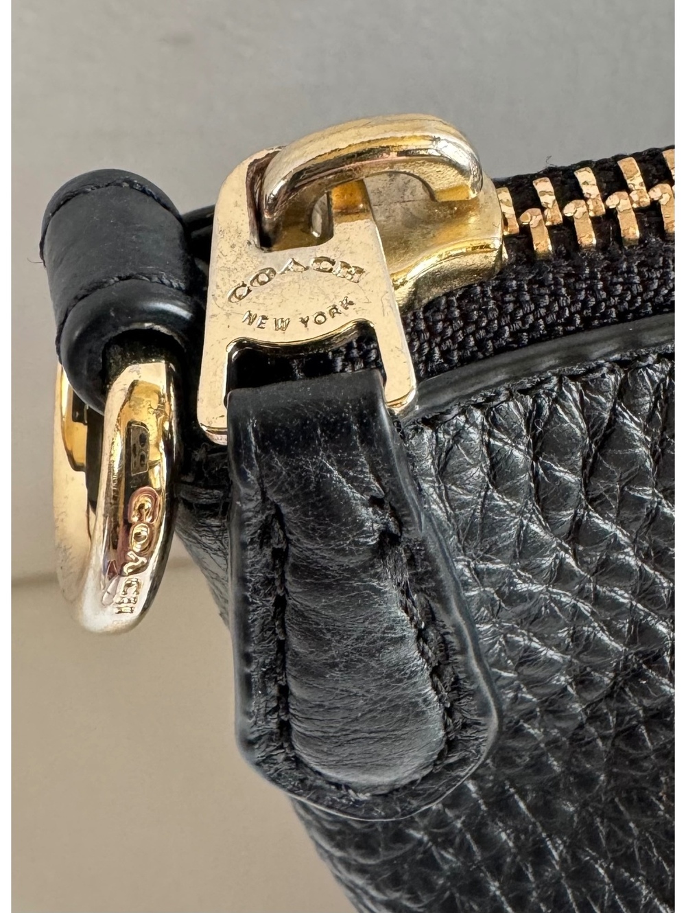Coach Kelsey Satchel Black Pebbled Leather Gold Hardware Crossbody F36591 - Picture 12 of 16